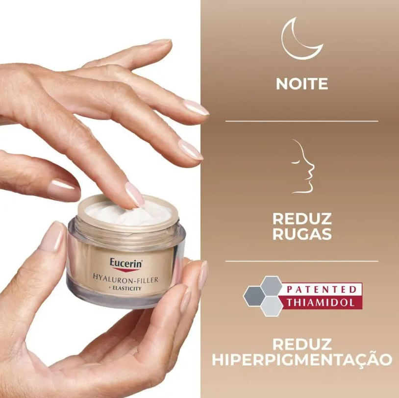 CREME FACIAL ANTI-IDADE EUCERIN HYALURON-FILLER + ELASTICITY NOITE 50G