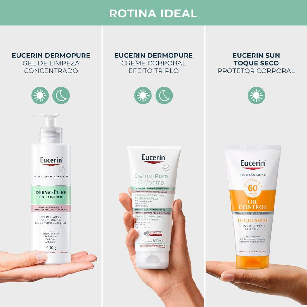 Creme Corporal Eucerin Dermo Pure Oil Control Efeito Triplo 200ml
