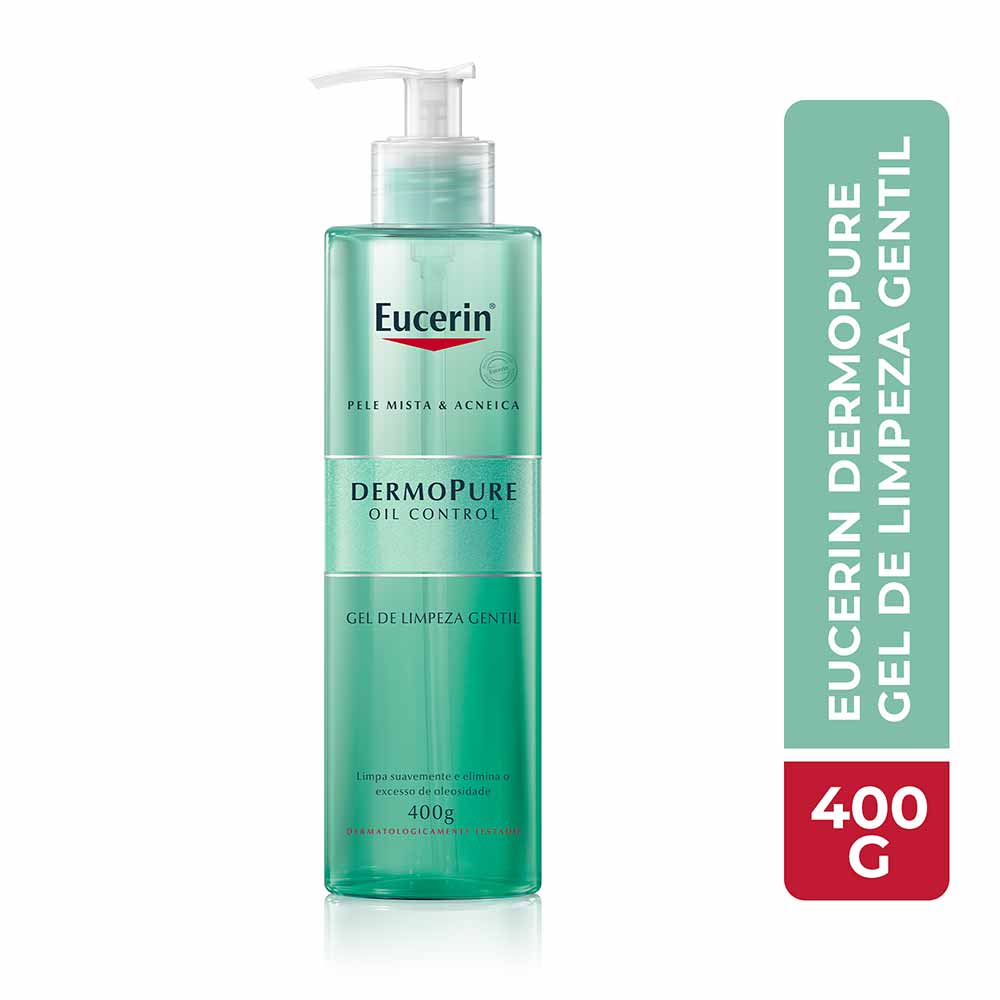 EUCERIN Gel de Limpeza Facial Antiacne Dermo Pure Gentil Pele Mista e Oleosa 400g