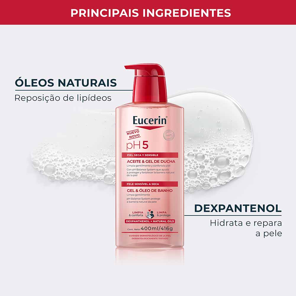 Gel e Óleo de Banho Eucerin pH5