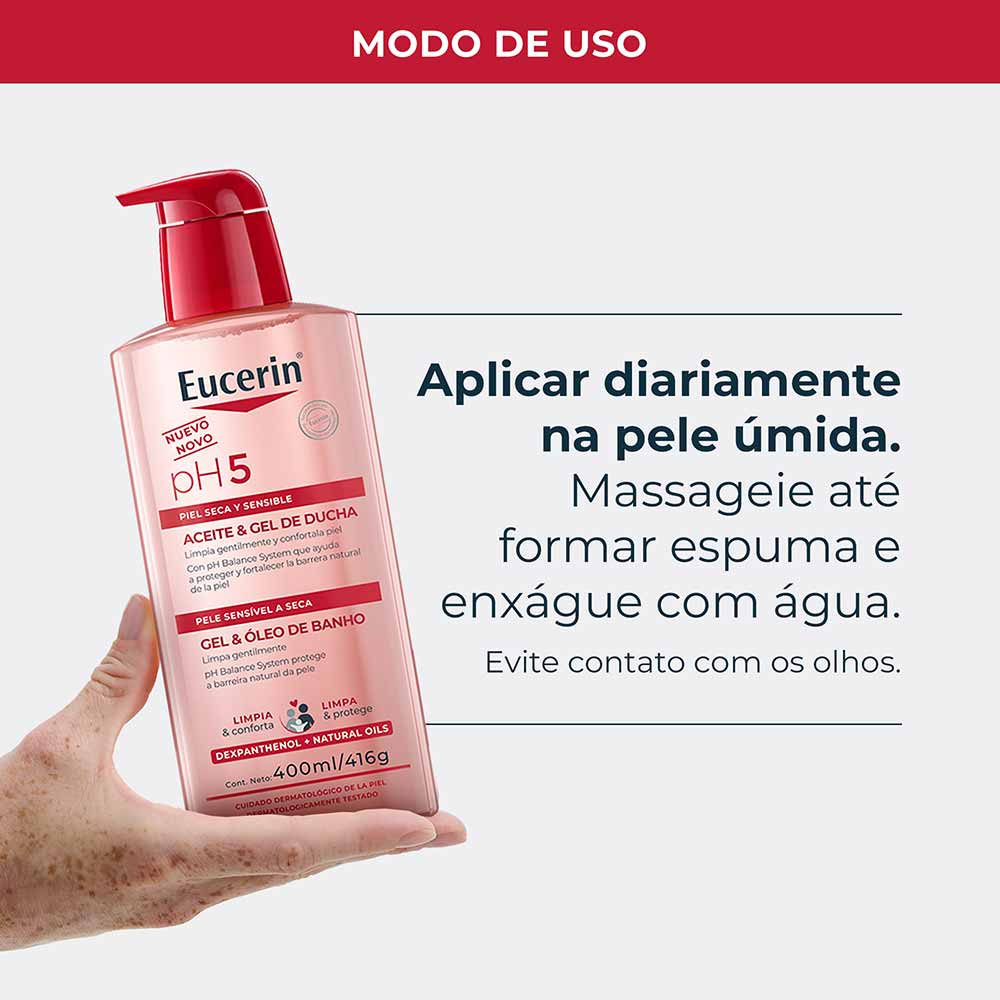 Gel e Óleo de Banho Eucerin pH5