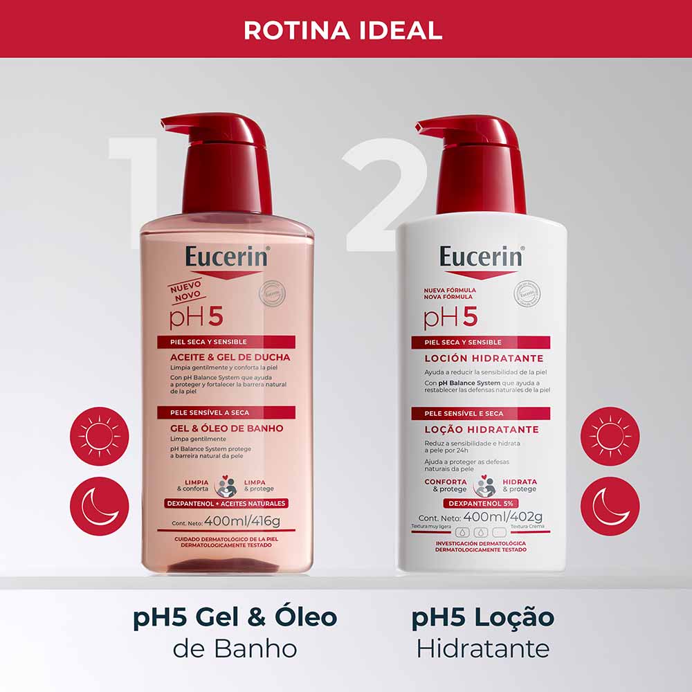 Gel e Óleo de Banho Eucerin pH5