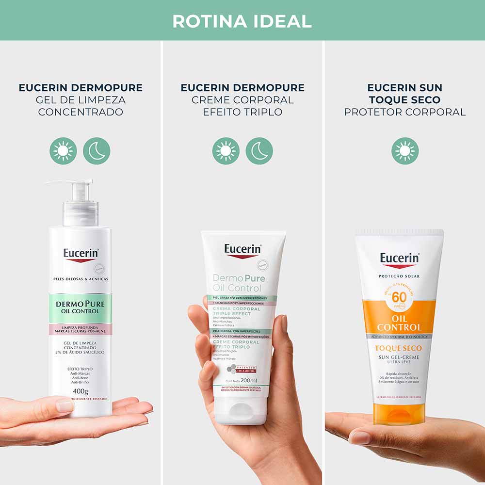 EUCERIN Creme Corporal Antiacne Dermo Pure Efeito Triplo