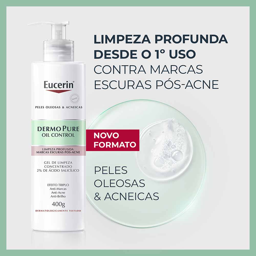 EUCERIN Gel de Limpeza Facial Antiacne Dermo Pure Concentrado 400g