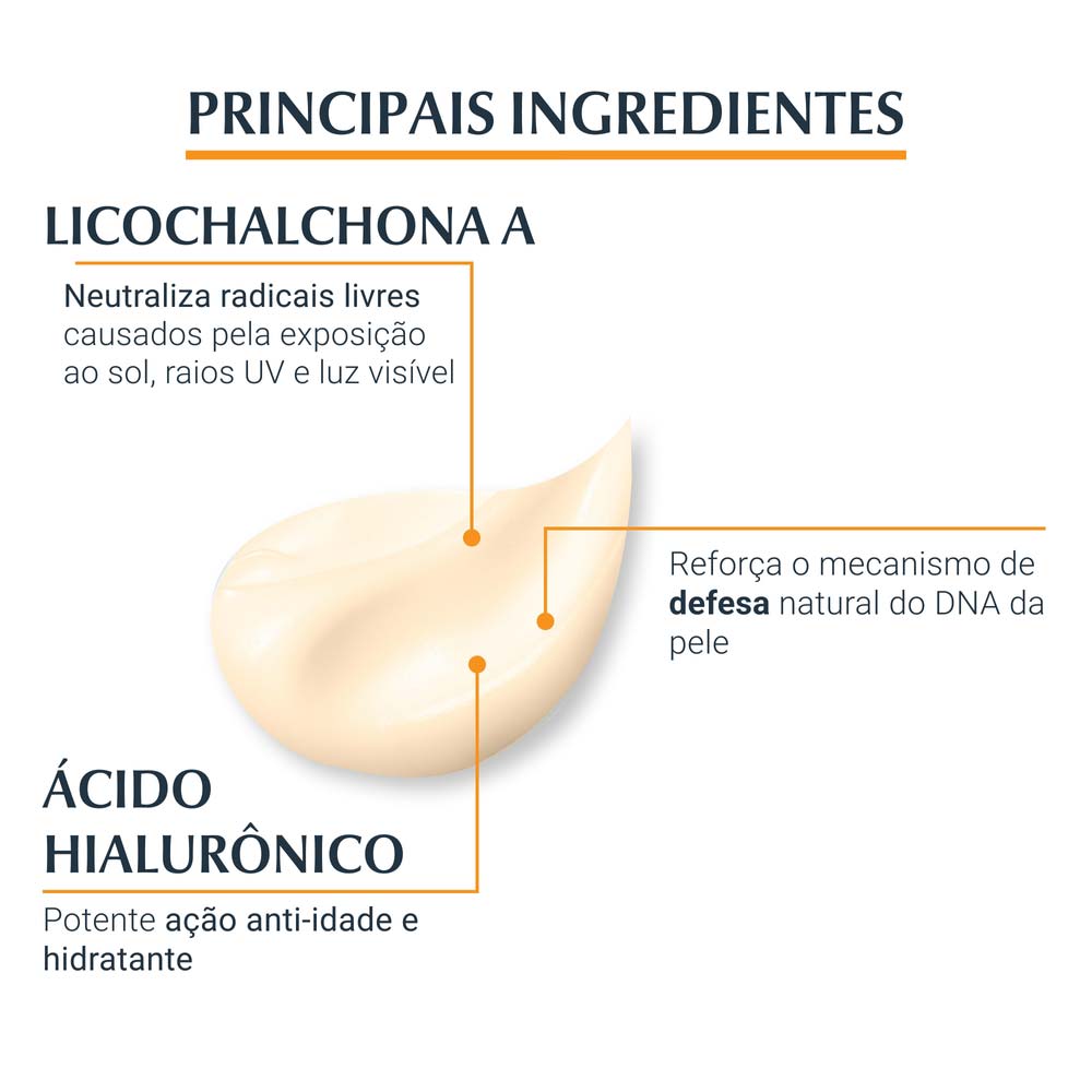 Protetor Solar Facial Eucerin - Sun Fluido Anti-Idade Creme Facial FPS50 50ml