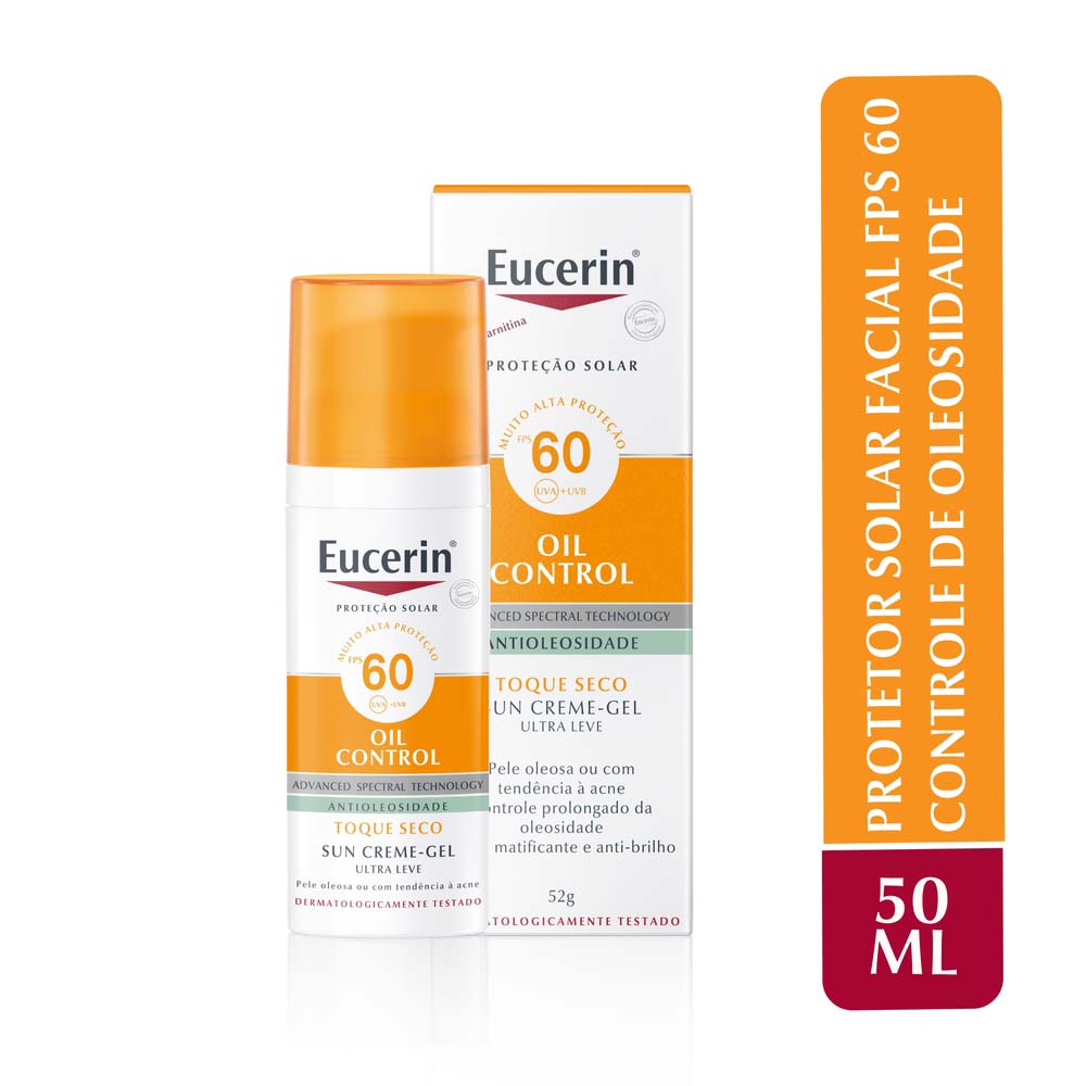 Protetor Solar Eucerin - Gel-Creme Oil Control FPS 60