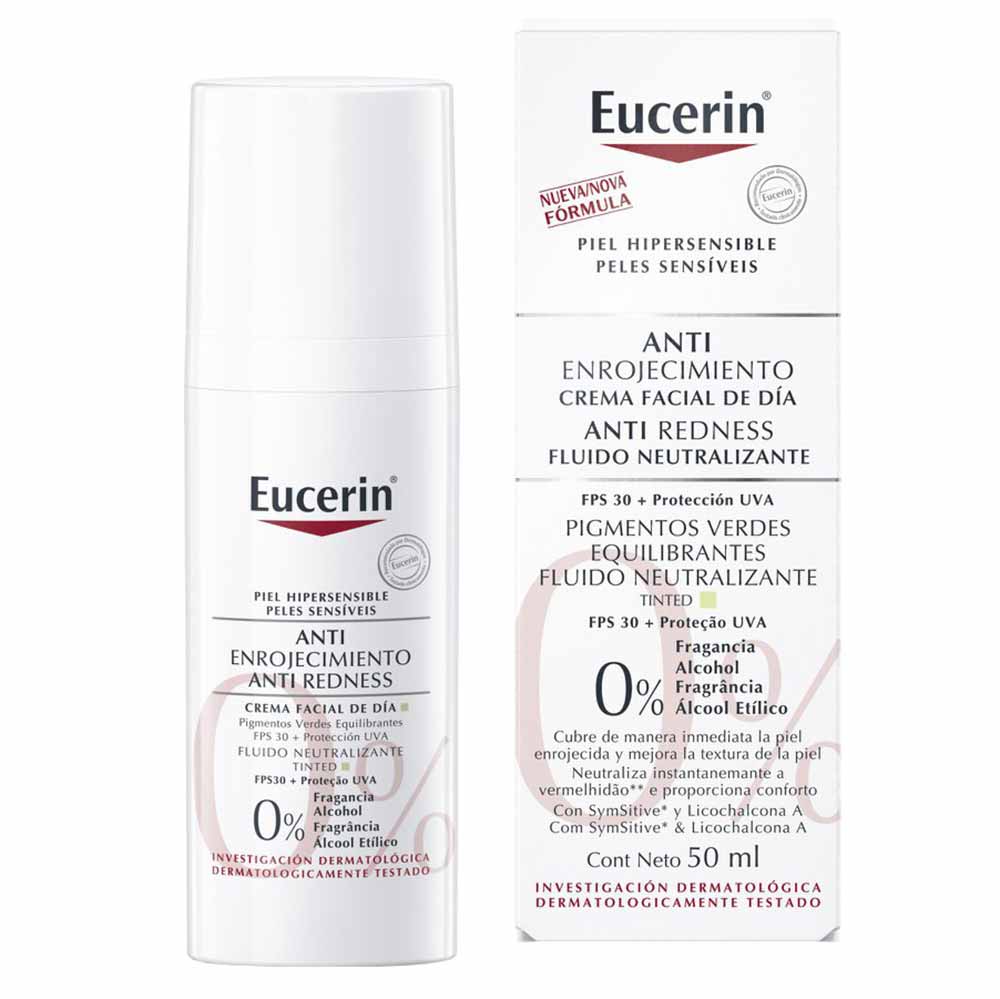 EUCERIN Creme Facial Antivermelhidão Anti-Redness Peles Sensíveis FPS30 50ml