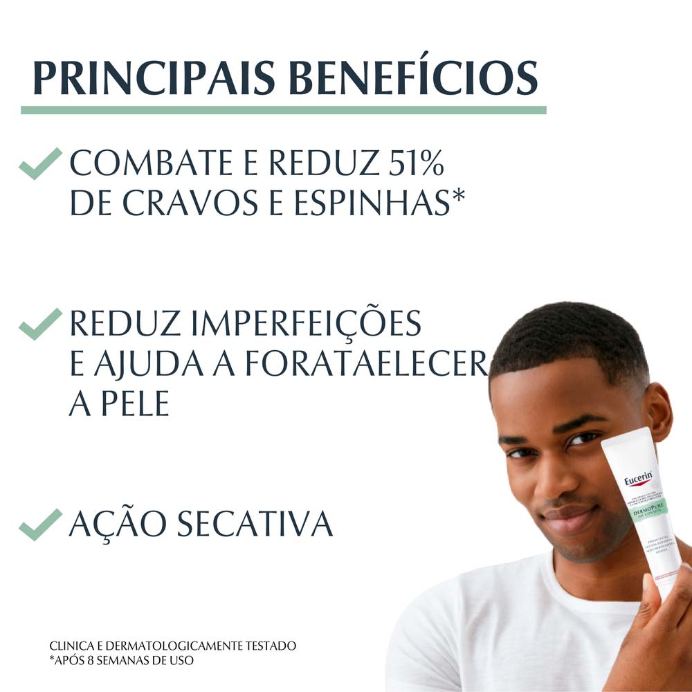 Creme Facial Antiacne Eucerin – DermoPure Oil Control Ação Renovadora