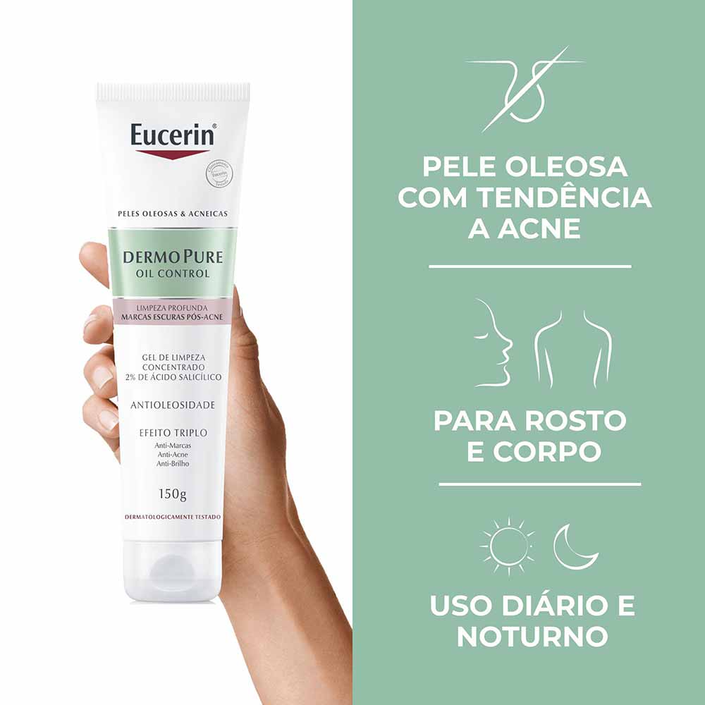EUCERIN Gel de Limpeza Facial Antiacne Dermo Pure Concentrado 150g
