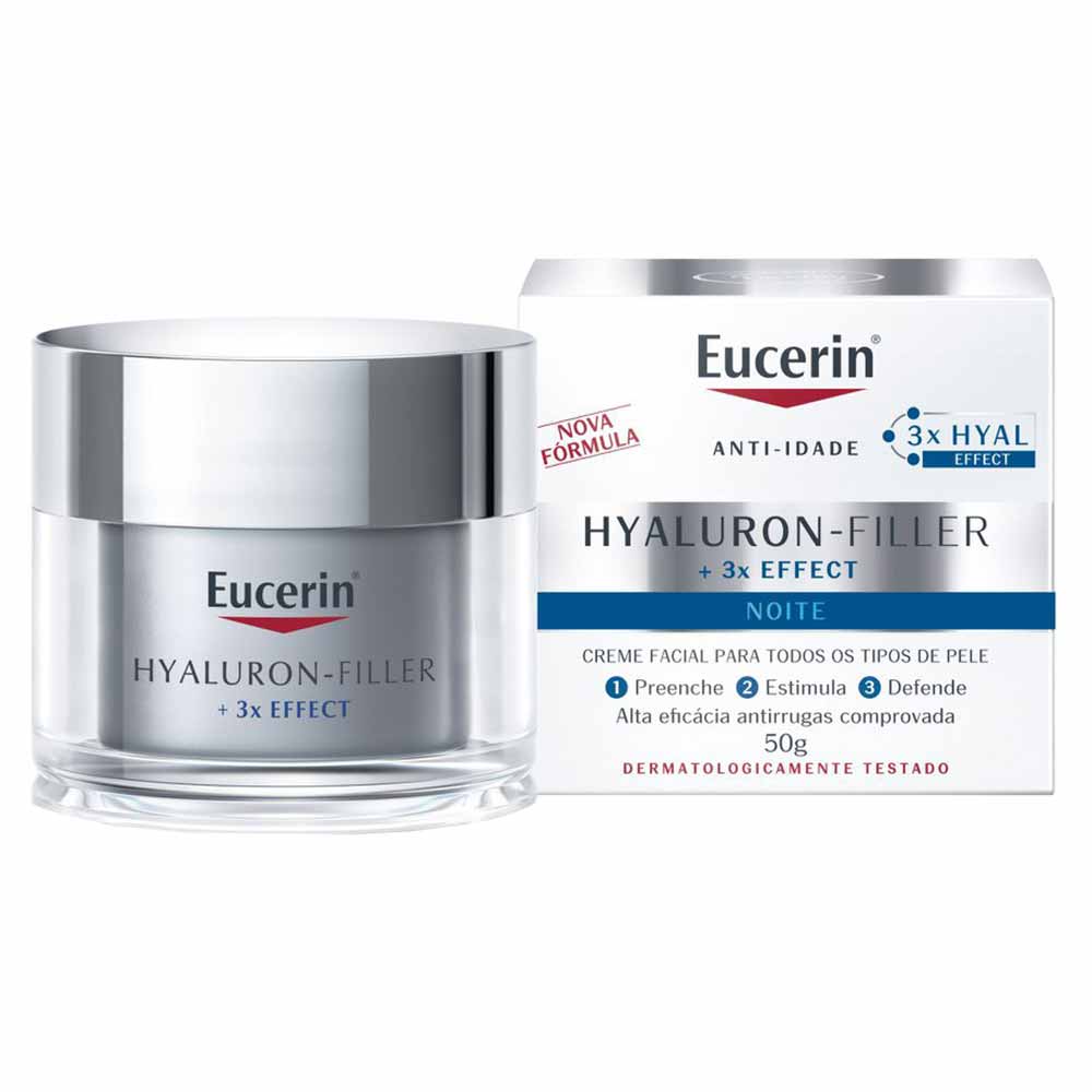 EUCERIN Creme Hidratante Facial Anti-Idade Noite Hyaluron-Filler 50ml